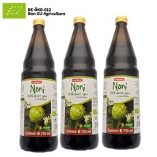 NFC 유기농 노니 100% 원액 주스, 750ml, 3개