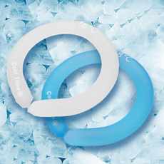 1+1 2025년 생산 4세대 콜드타임 아이스 넥쿨러 넥쿨링 결로 없는 넥밴드, 블루+화이트, 1개