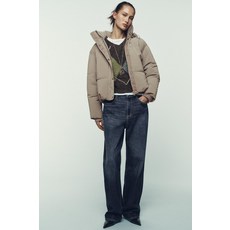 ZARA WATER REPELLENT WINDPROOF 후드 숏 아노락 - 샌드 8073/330/704 502143481