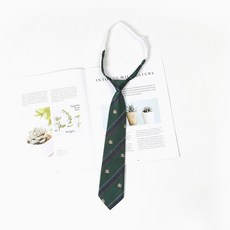 免打領帶女款 條紋設計 學生制服配飾襯衫配飾 懶人領結 學士服搭配 綠色時尚領帶 #綠色皇冠懶人款32cm #默認尺寸