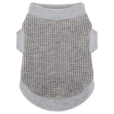 프리미엄 애완동물 옷: 베이지 탱크 탑 강아지 셔츠 - 장난스런 강아지를 위한 쉬운 디자인의 신축성 있는 의류 XX-라지 262681, 회색, 1