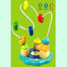 소근육 교구 발달 장난감 실꿰기 롤러코스터 완구, 1