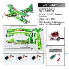 실내 및 실외 PP 폼 스포츠 3D 복엽 비행기 최고의 경량 RC 비행기 모델 취미 장난감 판매 비행기 586mm 윙스팬 신제품, 1개, 4) E2605-442
