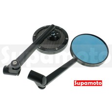Supamoto M175 CNC 圓形復古後照鏡 鋁合金圓鏡, 1個, 一對2邊