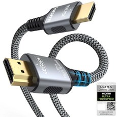 URELEGAN 인증된 8K HDMI 케이블 0.9m(3피트) 3팩 2.1 코드 멀티 팩 48Gbps 8K@60Hz 4K@144Hz eARC HDCP 2.3 PS5 케이, 1