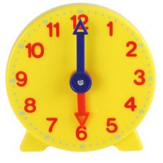 교육용 아날로그 모형시계 시간배우기 시간학습 보육기관 짧은바늘 대형시계 큰숫자, 1개