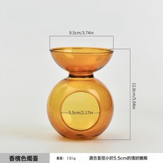香薰燭臺手工耐熱玻璃 手繪氣氛 歐美風格 香薰爐藝術擺件批, zt2075 香薰燭臺  香檳色:zt2075 香薰燭臺  香檳色