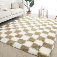 Unique Haven 인룸 소프트 러그 솜털 거실카페트 모던 방바닥 침실러그