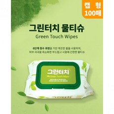 아기물티슈 유아물티슈 피부자극없음 청결용품 아기피부보호 그린터치물티슈(100매 캡형) 10개