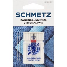 德國藍獅SCHMETZ【4.0mm】雙針車針 80/12號 90/14號 雙線效果 適用家用型縫紉機, 1個, 4.0mm 90 / 14號