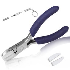 SPEEDWOX 3.5인치 플랫 노즈 플라이어 나일론 턱 플라이어 교체용 나일론 턱과 드라이버 와이어 포장 도구 주얼리 제작 도구 미니 와이어 스트레이트너 와이어 굽힘 지그, 1개