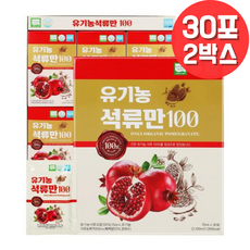 [재구매1위] haccp 석류best 유기농석류만100 석류즙 석류 엘라그산 폴리페놀 새콤달콤 Organic Pomegranate, 2박스, 2.1L