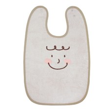 쿵스쿵스 밤부 유아 세안수건 방수 워시빕 타월 턱받이 아기수건 감성자수 어린이집, 03_샤이, 1개, 1개입