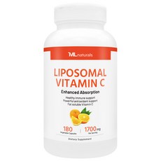 [미국번개배송] 착한명품 마이라이프 내추럴스 리포좀 비타민C 1700 mg, 1개, 180정