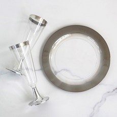 일회용 투명 접시 샴페인 잔 생일 홈 파티 캠핑, 투명 샴페인 잔 (6개입)