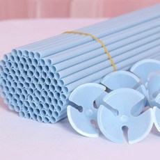 파리스 풍선 컬러 컵스틱 세트, 100개, 스카이블루