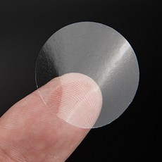 상자포장 오픈방지 원형 실링 스티커 15mm 1장(50개) 투명 봉인 라벨