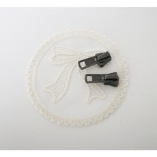 5호 ykk 비슬론 플라스틱지퍼 점퍼용 슬라이더 흑니켈, 1개