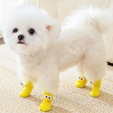 마더라이크 강아지 양말 미끄럼방지 반려견 애견 7203, 옐로우, 1개