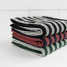 유명한원단 싱글원단 면 16수 다이마루 3선 스트라이프 3종, 그린, 1개