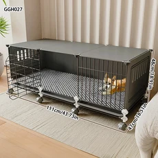 소형 및 중형견용 개 케이지 실내 가정용 테디 비숑 변기 통합 애완 동물, 01 diy cage, 04 GGH027