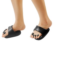 엘에이치케이 반발슬리퍼 혈당 슬리퍼 홈케이 다이어트 바른 자세 유도 슬리퍼 다리 라인 교정, 1세트, 블랙