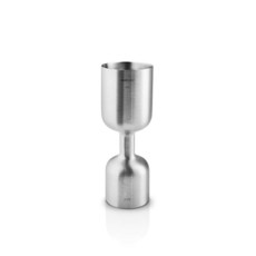 Eva Solo | 리퀴드 라운지 칵테일 지거 | 2.5cl 및 5cl. | 덴마크 디자인 및 기능 | 브러시드 스틸, Cocktail Jigger