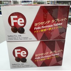 日本第一三共【葉酸鐵】素食錠 30錠/盒 亮亮好氣色 調節生理機能 增進健康, 1個, 盒