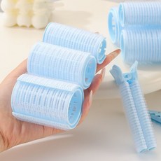 【無品牌】藍色捲髮筒劉海卷八字空氣網紅卷劉海神器髮根蓬鬆夾空心捲筒劉海, 無規格, 藍色捲髮筒(中號)7*4cm