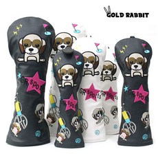 골드래빗 GR 비글 클럽 커버 (드라이버 / 우드 / 유틸), 블랙, 1개