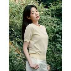 아이더 ICE ON (아이스 온) 여성 반팔 라운드 스웨터(DWM25266)장원영니트(뉴코아강남)