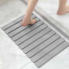 리보아 주방 규조토 발매트 딱딱한 화장실 욕실 앞 발매트, 다크그레이