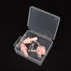 실리콘 수영 귀마개 코마개 세트 핑크