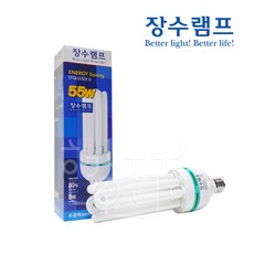 장수램프 백열전구 55W E26BASE 2p, 주광색, 2개