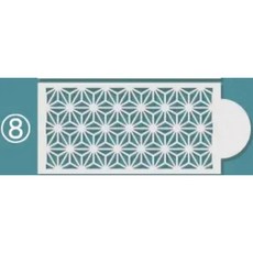 케이크 스텐실 웨딩 쿠키 초콜릿 드로잉 페인팅 퐁당 메쉬 스탬프 장식 도구용 엠보싱 플라스틱 스프레이 몰드, 08) 8, 1개