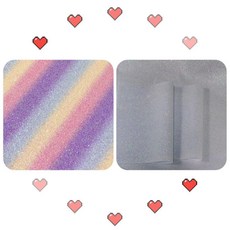 格利特燙布 人魚姬細閃燙布 拼豆專用, 1個, 人魚姬細閃+彩虹粗閃【混合裝】,小號-15*15cm【4張】#燙小圖專用