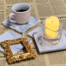 화이트 대리석 코스터 사각형yh.4+7xMS