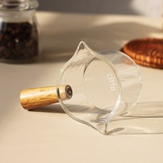 시타 우드핸들 투웨이샷잔 100ml 에스프레소샷잔 계량컵 계량도구, 1개