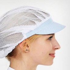 통기성 좋은 넉넉한 프리 사이즈 식품 주방 위생모자, 블루