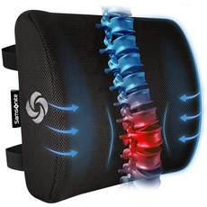 SAMSONITE - [Most Comfortable] Lumbar Support Pillow for Office Chairs and Car Seats Perfectly Ba