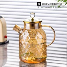 琥珀蘭陵壺 1800ml 玻璃冷熱水壺, 1個, 琥珀蘭陵壺1800ml冷熱不懼