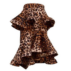 荷葉邊喇叭飛舞裙線條舞 貝爾利尊巴舞 舞蹈服 下衣 LD001 Daisyoryu, 豹紋