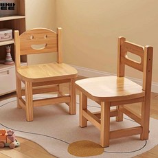 나무의자 원목 미니 등받이 스툴 호두 단단한, 1개, 원목 무도장 웃는얼굴 22CM 150kg