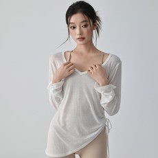 夏季瑜伽防晒罩衫女慵懶風顯瘦寬鬆健身運動薄款罩衫