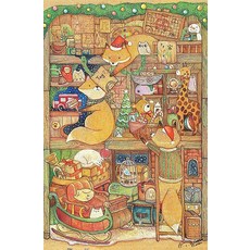 Pintoo 직소 퍼즐 성인용 600피스 - 면 사자 휴식 시간 쉬운 보관 아늑한 인터로킹 플라스틱 퍼즐 접착제 필요 없음 [H2965] 224958, Cotton Lion - Fox's Christmas