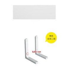 一字型壁掛收納架, 40x20cm白色, 1層