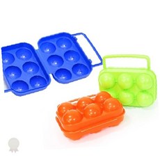 야외 나들이 소풍 휴대 보관 용기 플라스틱 손잡이 달걀 운반 깨짐 방지 케이스, 1개, 색상랜덤