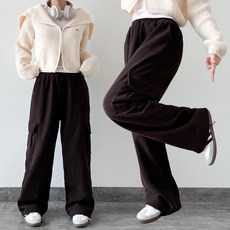 시온 양털 기모 골덴 카고 코듀로이 팬츠