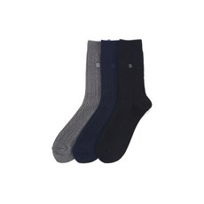 26SS 케이블 패턴 장목 양말 3종 세트 DMSS6E023MU