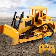 遙控履帶式推土機 (含燈光) 搖控工程車 挖土機 裝載機, 履帶推土機,標配, 1個